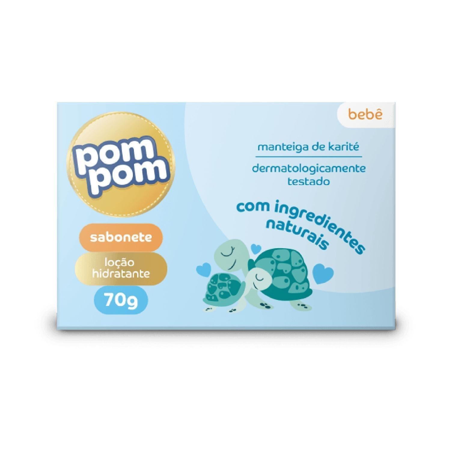 Sabonete em Barra Infantil Pom Pom Hidratante 70g — Pompom | Farmácia Resyla
