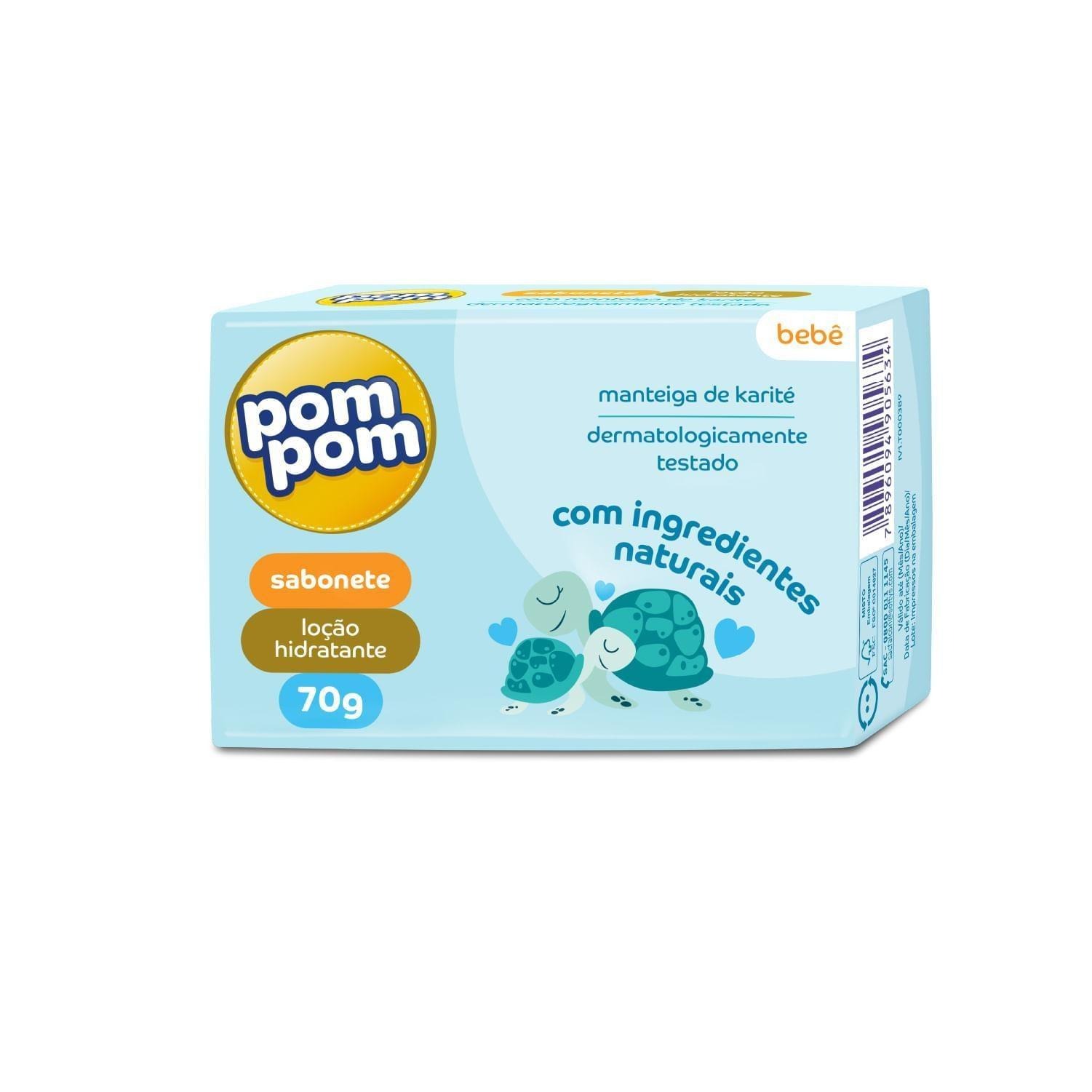 Sabonete em Barra Infantil Pom Pom Hidratante 70g — imagem 2 | Farmácia Resyla