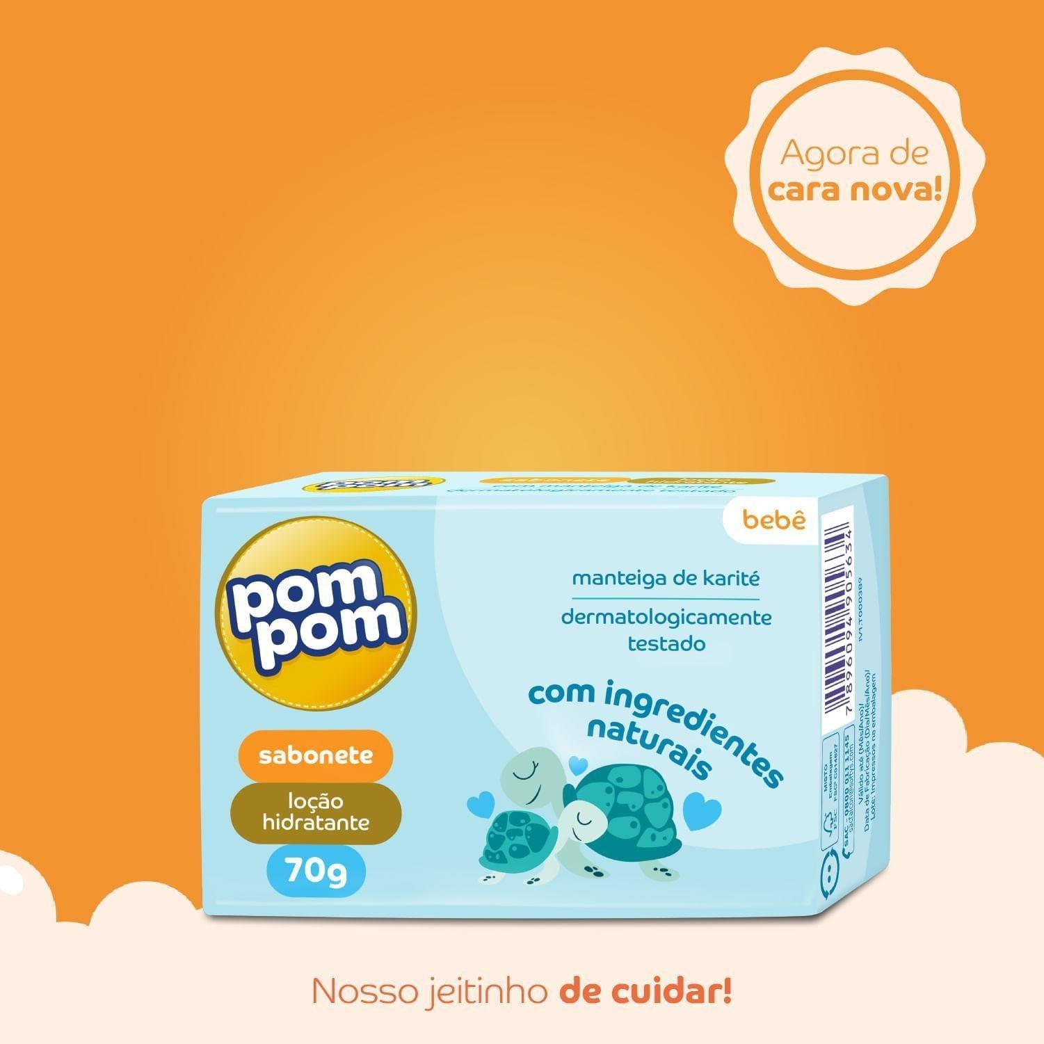 Sabonete em Barra Infantil Pom Pom Hidratante 70g — imagem 3 | Farmácia Resyla