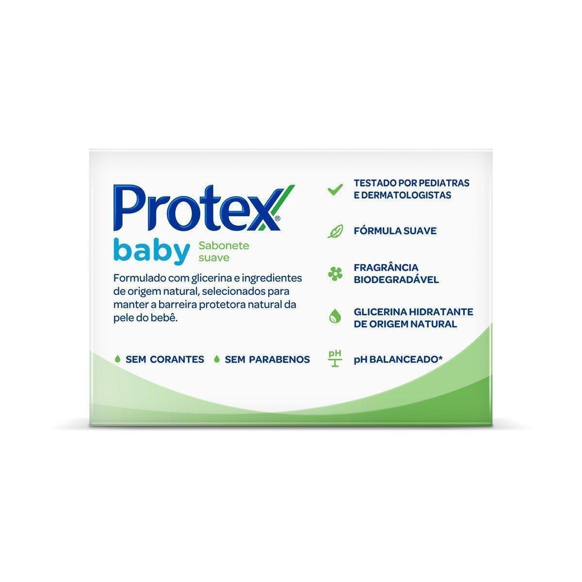 Sabonete Em Barra Para Bebê Protex Baby Glicerina Natural 85g — imagem 2 | Farmácia Resyla