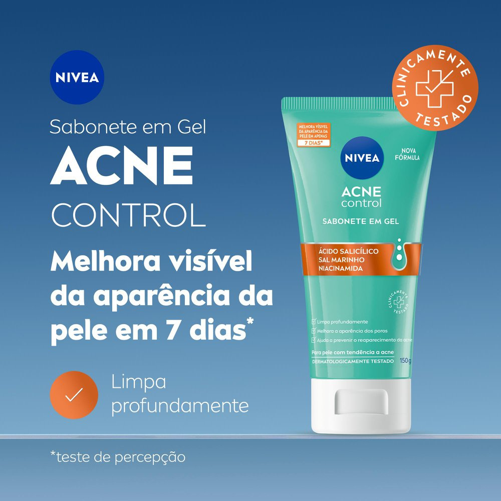 Sabonete em Gel Facial Nivea Acne Control com Ácido Salicílico 150g — imagem 2 | Farmácia Resyla