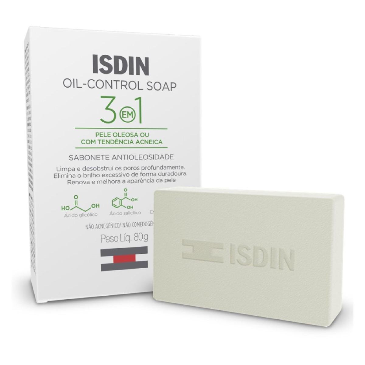 Sabonete facial Antioleosidade isdin oil control soap - 80g — Isdin | Farmácia Resyla