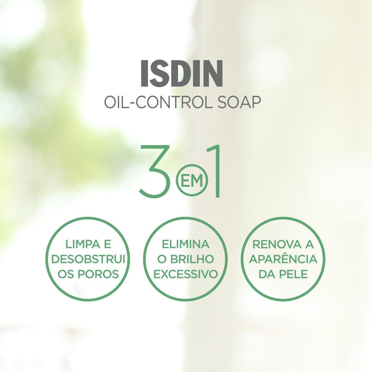 Sabonete facial Antioleosidade isdin oil control soap - 80g — imagem 2 | Farmácia Resyla