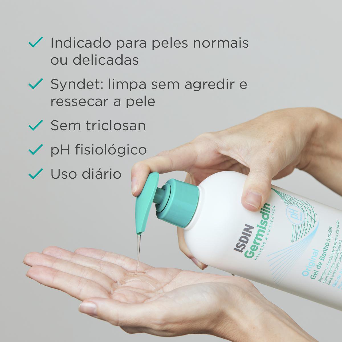 Sabonete Líquido Antisséptico Isdin Germisdin Original Com 500ml — imagem 2 | Farmácia Resyla