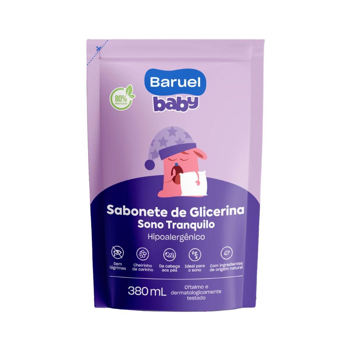 Sabonete Líquido De Glicerina Baruel Baby Da Cabeça Aos Pés Sono Tranquilo Sachê Refil 380ml — Baruel Baby | Farmácia Resyla
