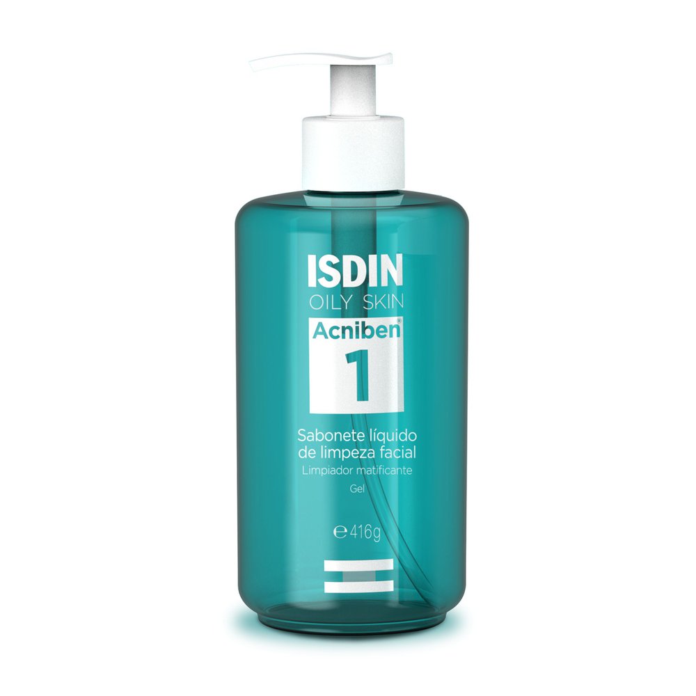 Sabonete Líquido Facial ISDIN Acniben Oily Skin Pele Oleosa 416ml — Isdin | Farmácia Resyla