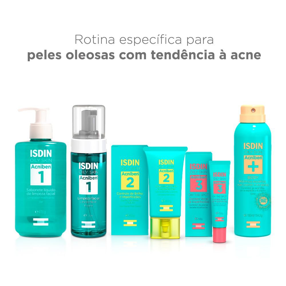Sabonete Líquido Facial ISDIN Acniben Oily Skin Pele Oleosa 416ml — imagem 3 | Farmácia Resyla