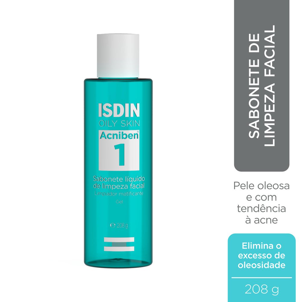 Sabonete Líquido Facial ISDIN Acniben Pele Oleosa e Acneica 208g — imagem 2 | Farmácia Resyla