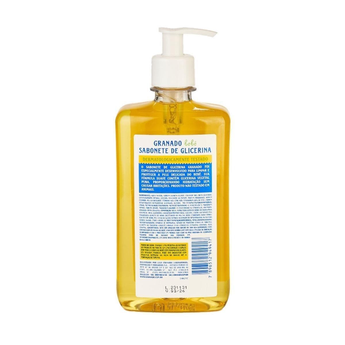 Sabonete Líquido Granado Bebê Tradicional 500ml — imagem 2 | Farmácia Resyla