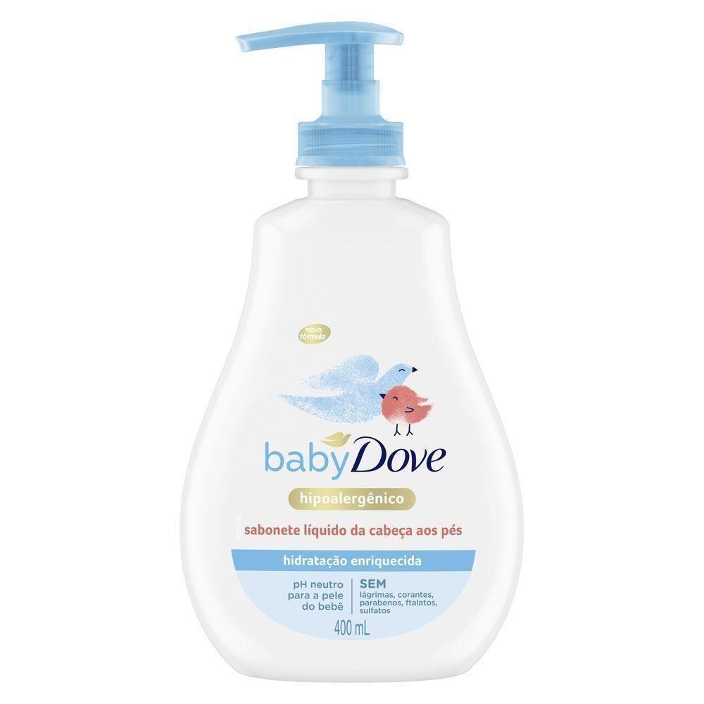 Sabonete Líquido Infantil Baby Dove Hidratação Enriquecida da Cabeça aos Pés 400ml — imagem 2 | Farmácia Resyla