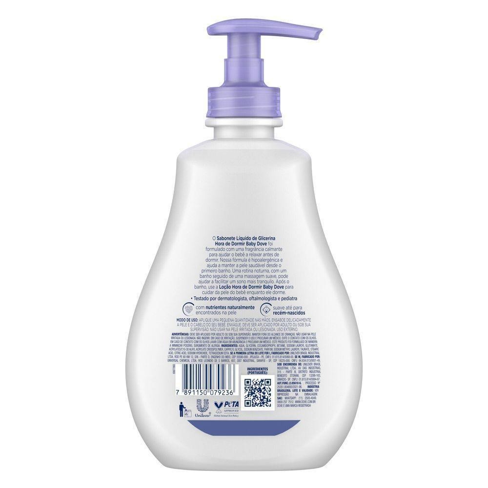 Sabonete Líquido Infantil Baby Dove Hidratação Relaxante Hora de Dormir 400ml — imagem 3 | Farmácia Resyla