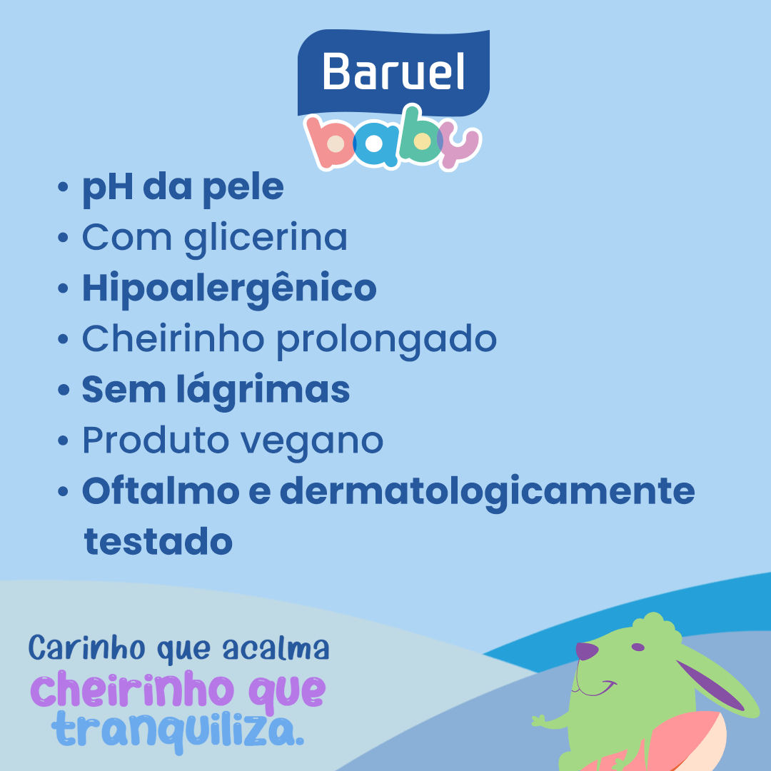 Sabonete Líquido Infantil Baruel Baby Glicerina da Cabeça aos Pés Refil 210ml — imagem 2 | Farmácia Resyla