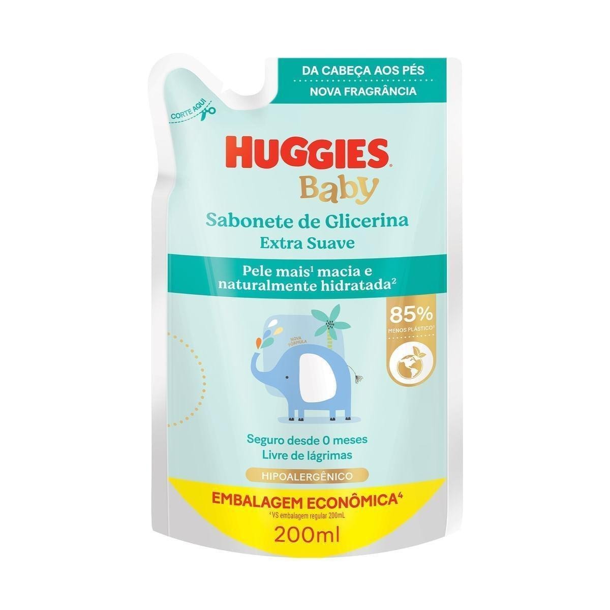Sabonete Líquido Infantil Huggies Extra Suave Refil 200ml — Huggies | Farmácia Resyla