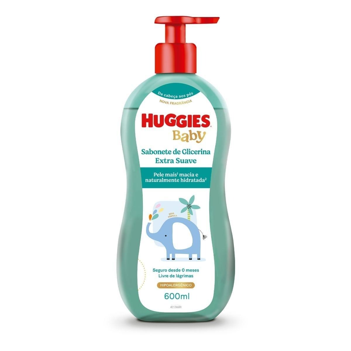Sabonete Líquido Infantil Huggies Glicerina Extra Suave 600ml — Huggies | Farmácia Resyla