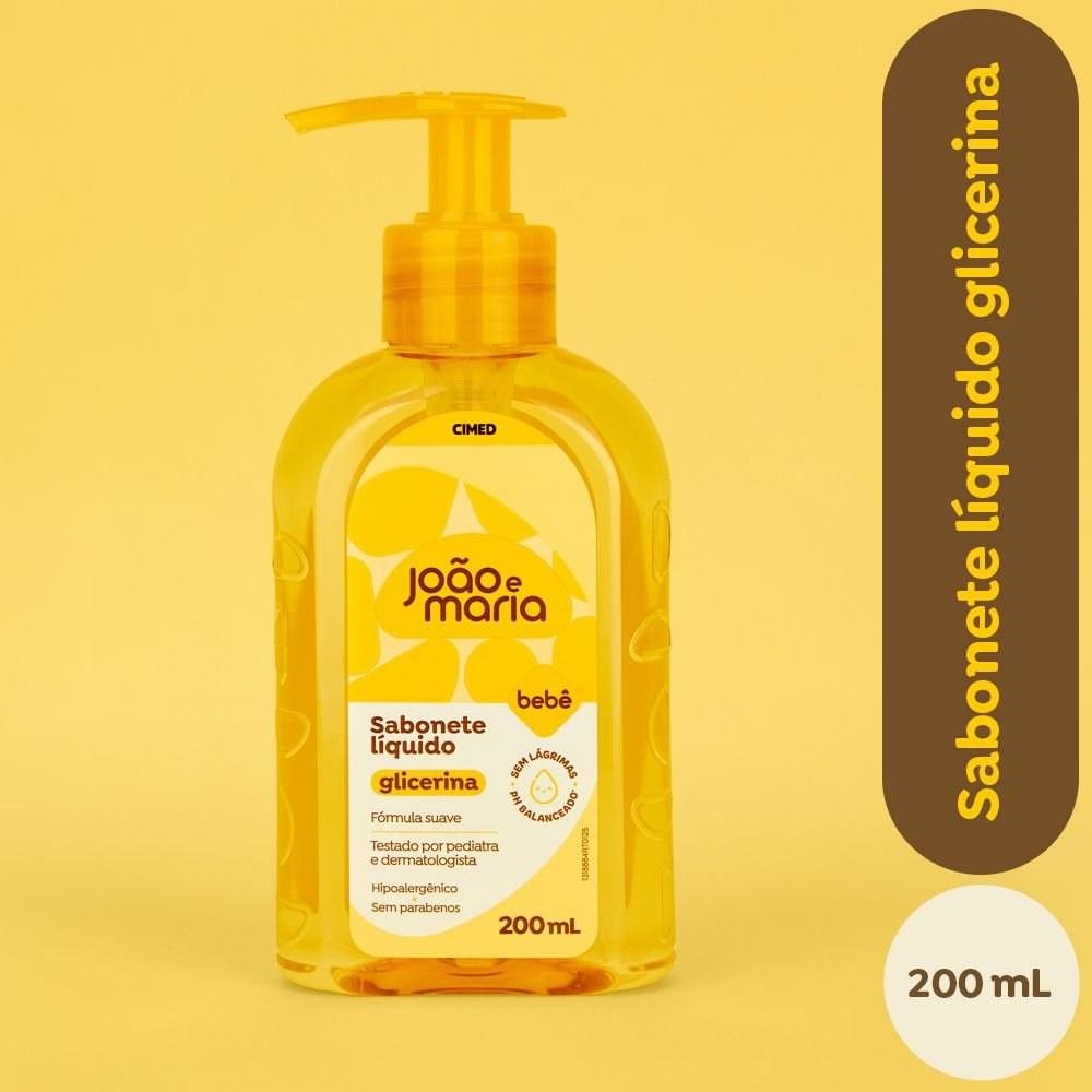 Sabonete Líquido Infantil João e Maria Bebê Glicerina 200ml — imagem 2 | Farmácia Resyla