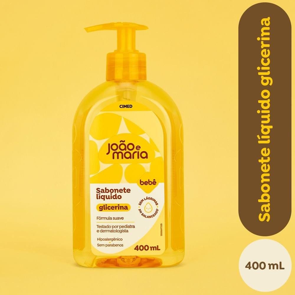 Sabonete Líquido Infantil João e Maria Bebê Glicerina 400ml — imagem 2 | Farmácia Resyla