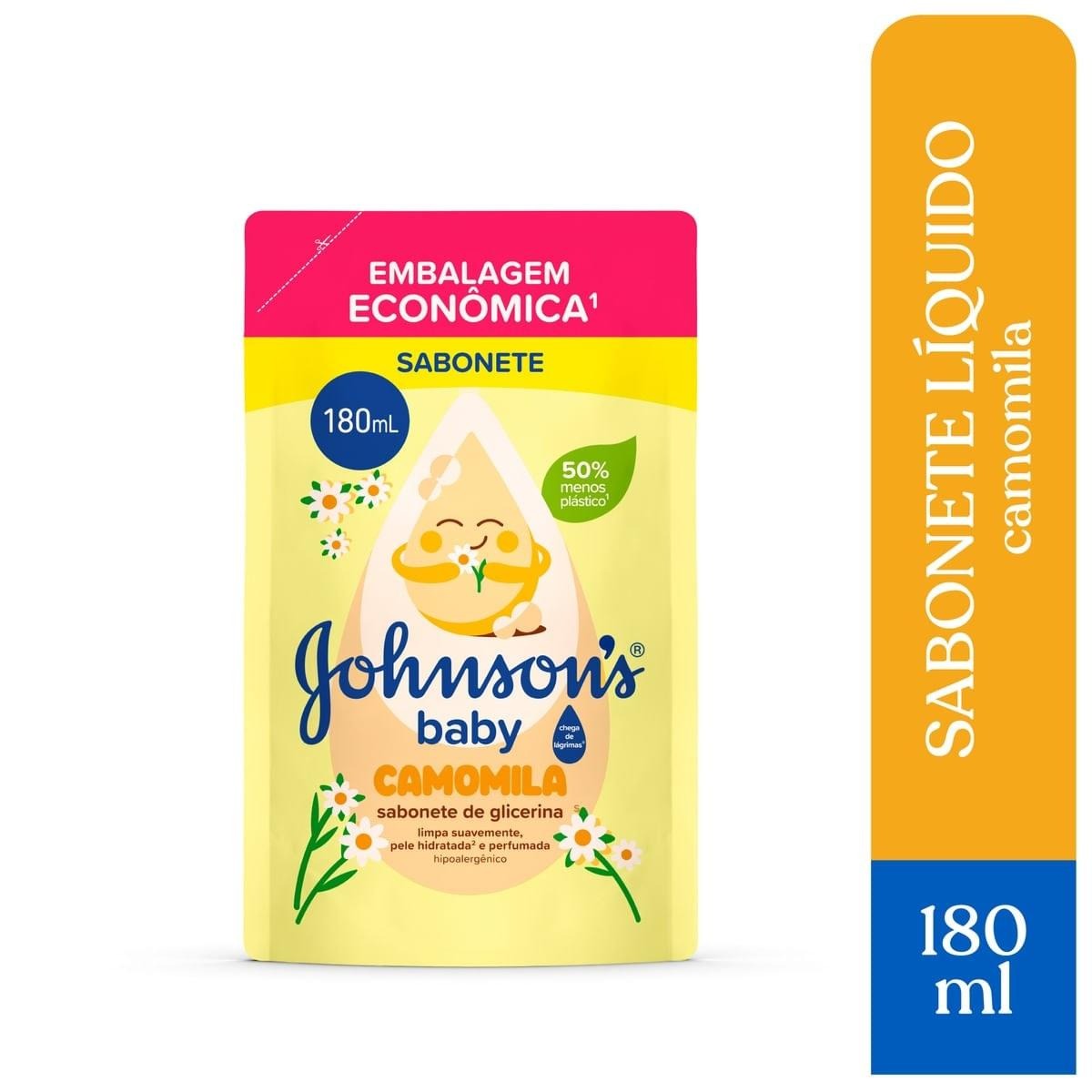 Sabonete Líquido Infantil Johnson's Baby Glicerina Camomila Refil 180ml — Johnsons Baby | Farmácia Resyla
