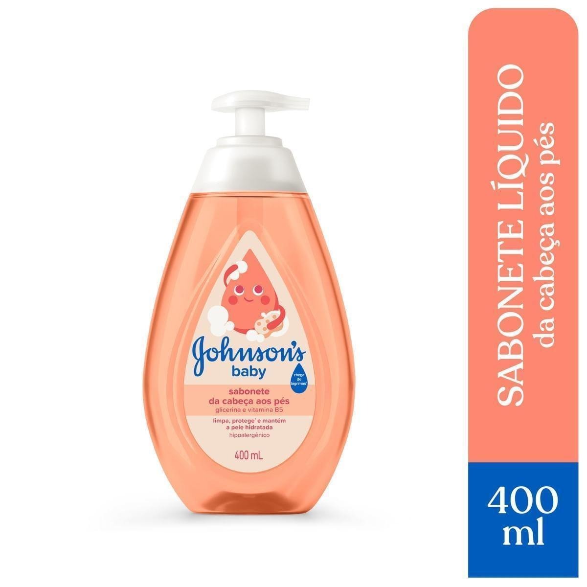 Sabonete Líquido Infantil Johnson's Baby Glicerina da Cabeça aos Pés 400ml — Johnsons Baby | Farmácia Resyla