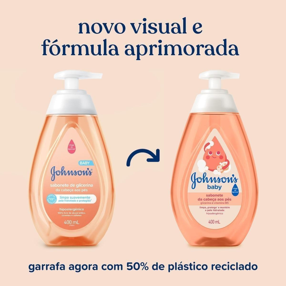 Sabonete Líquido Infantil Johnson's Baby Glicerina da Cabeça aos Pés 400ml — imagem 4 | Farmácia Resyla