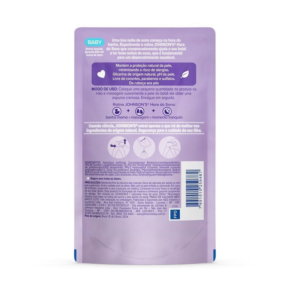Sabonete Líquido Infantil Johnson's Baby Hora do Sono Refil 180ml — imagem 3 | Farmácia Resyla