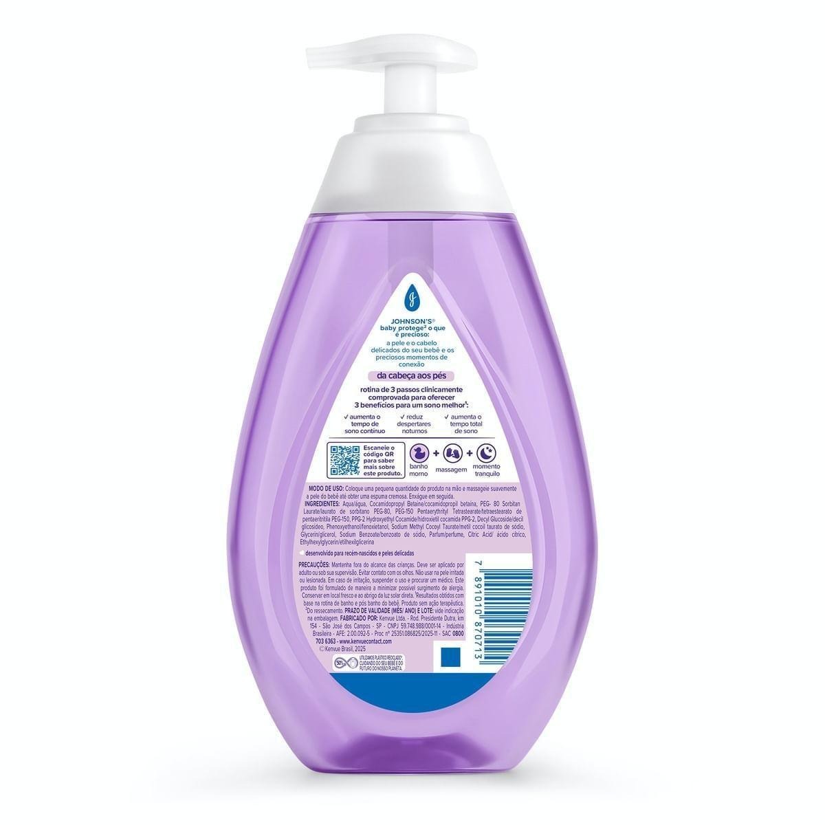 Sabonete Líquido Infantil Johnson's Baby Hora do Sono Sem Lágrimas 400ml — imagem 3 | Farmácia Resyla