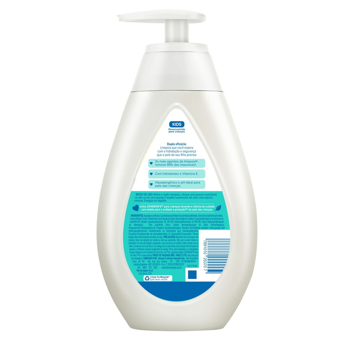 Sabonete Líquido Infantil Johnson's Baby Super Poderosa Kids Hipoalergênico 400ml — imagem 4 | Farmácia Resyla