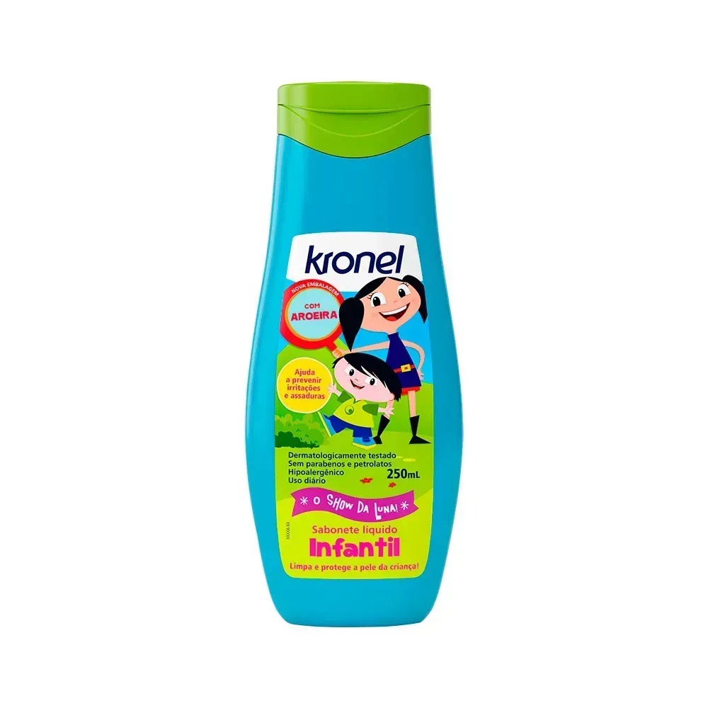 Sabonete Líquido Infantil Kronel Higiene Íntima Aroeira e Aveia pH Equilibrado 250ml — Kronel | Farmácia Resyla
