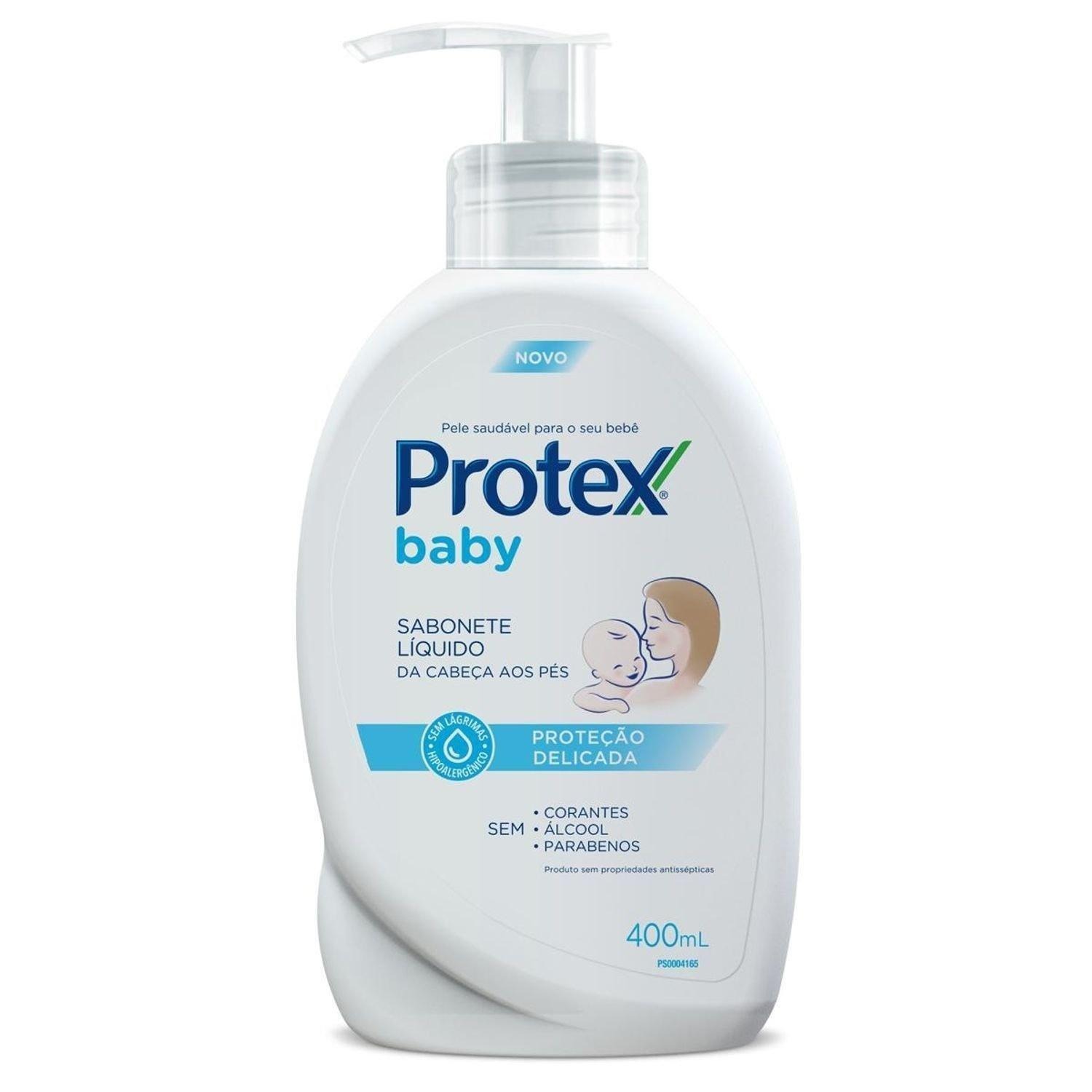 Sabonete Líquido Infantil Protex Baby Delicate Care Proteção Delicada da Cabeça aos Pés Refil 380ml — Protex Baby | Farmácia Resyla