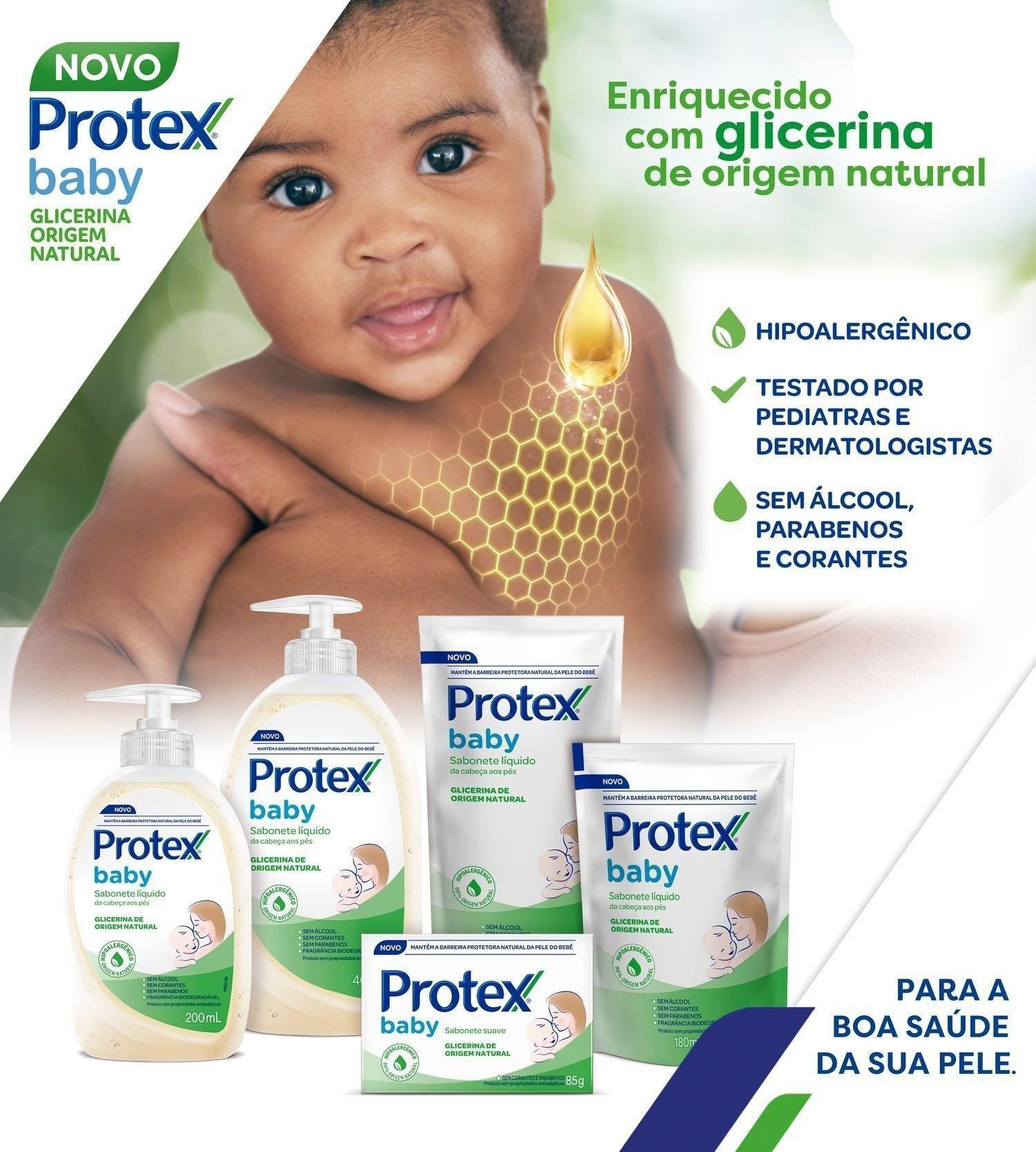Sabonete Líquido Infantil Protex Baby Glicerina 400ml — imagem 3 | Farmácia Resyla