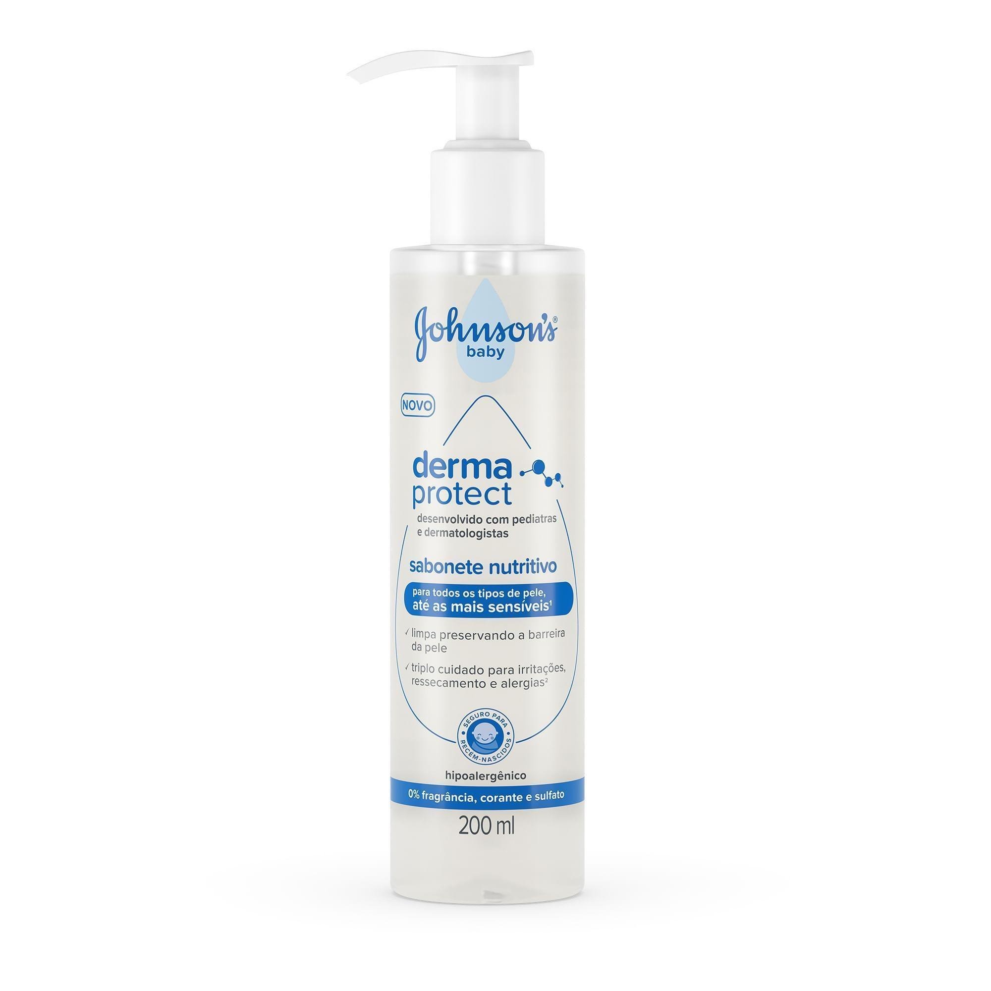 Sabonete Líquido Nutritivo Johnson's Baby Derma Protect Sem Fragrância 200ml — Johnsons Baby | Farmácia Resyla