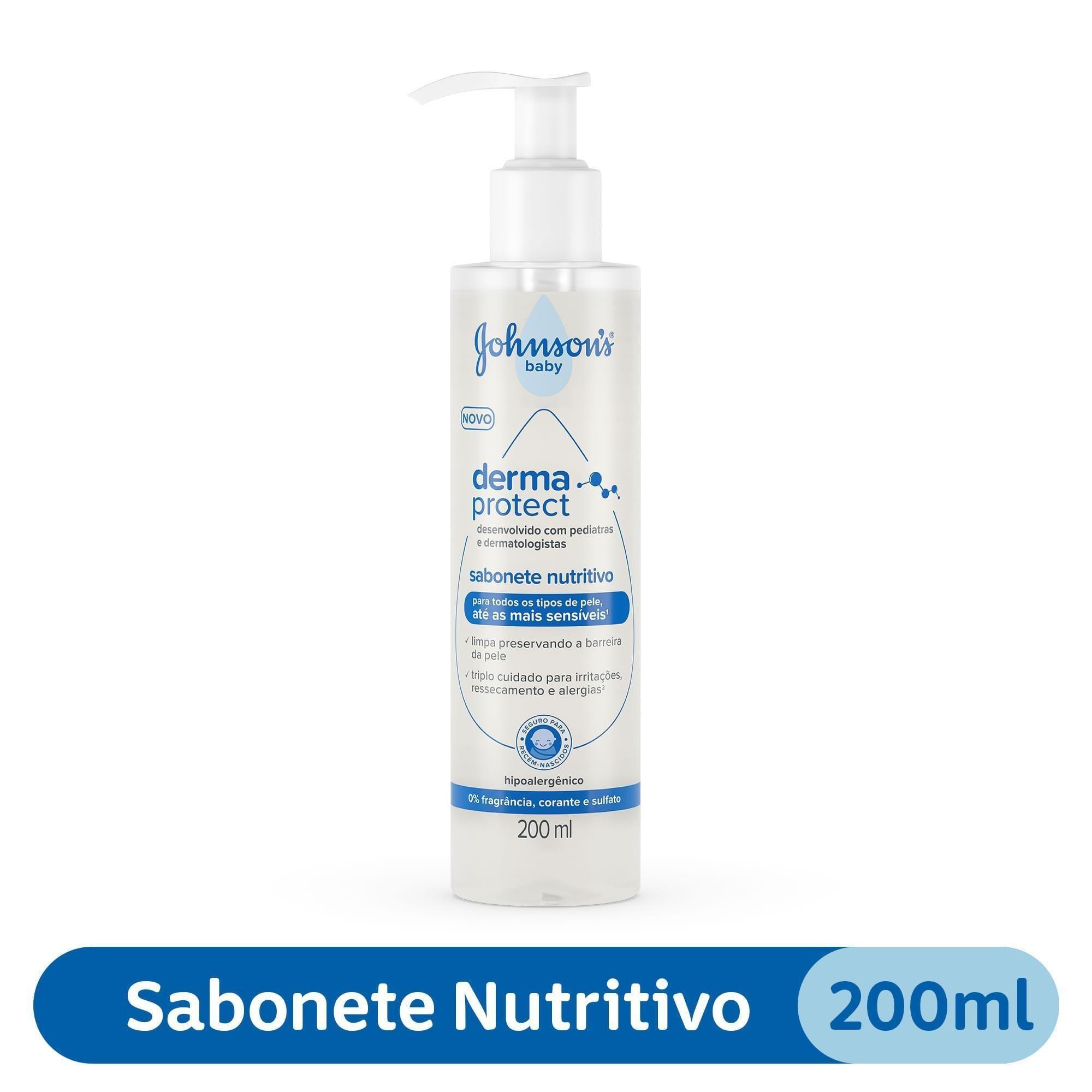 Sabonete Líquido Nutritivo Johnson's Baby Derma Protect Sem Fragrância 200ml — imagem 2 | Farmácia Resyla