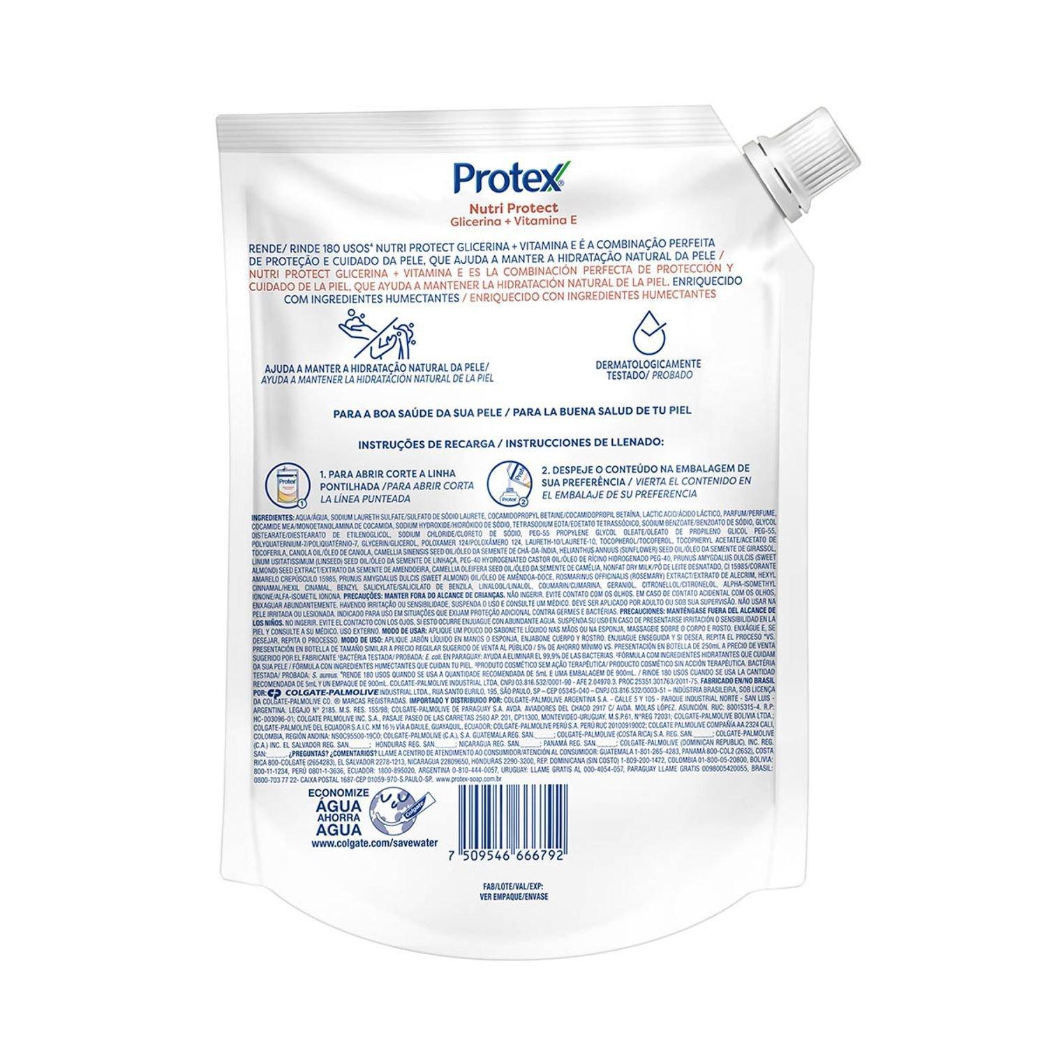 Sabonete Líquido Protex Nutri Protect Vitamina E 900ml — imagem 3 | Farmácia Resyla