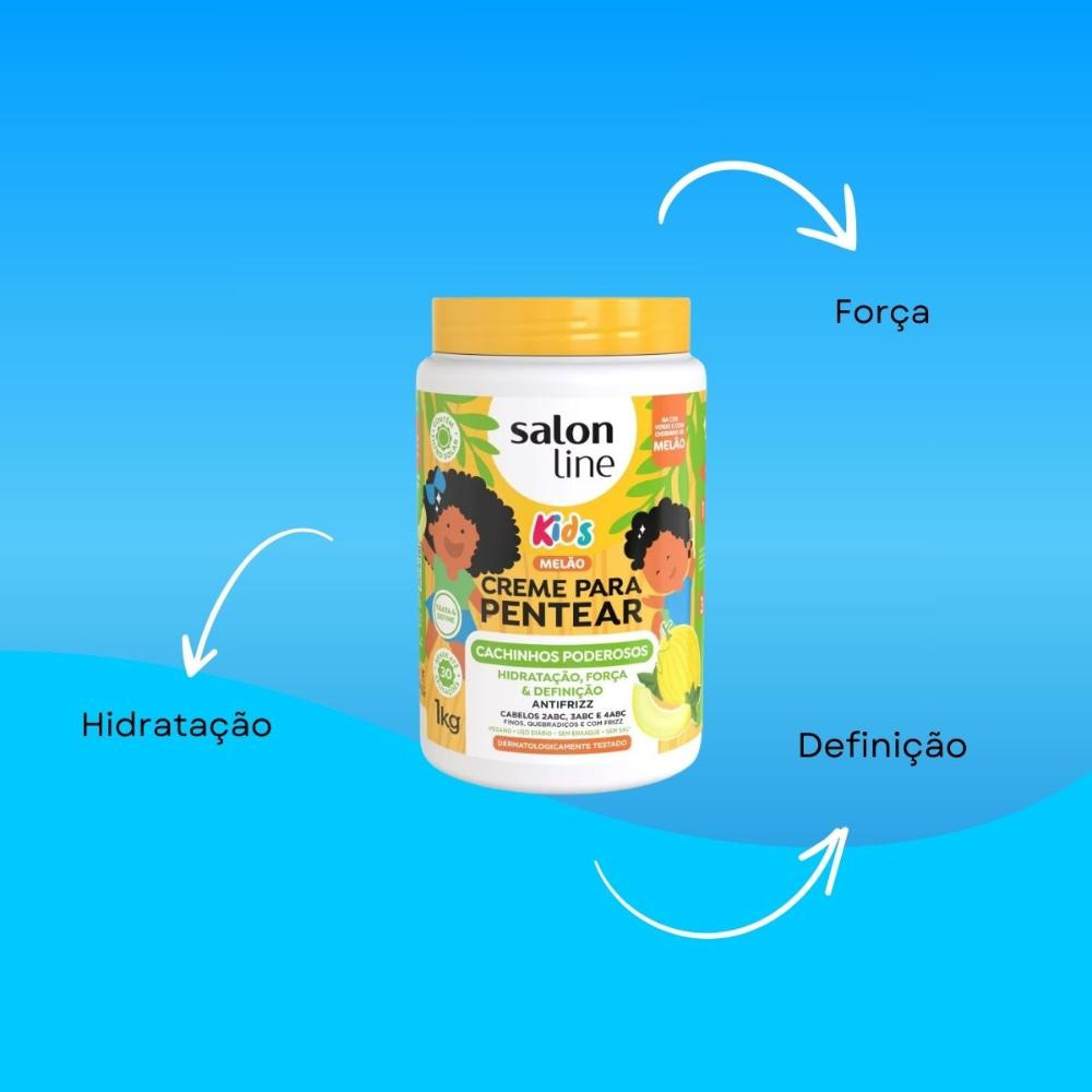 Salon Line - Cachinhos Poderosos Kids - Creme para Pentear - 1kg — imagem 2 | Farmácia Resyla