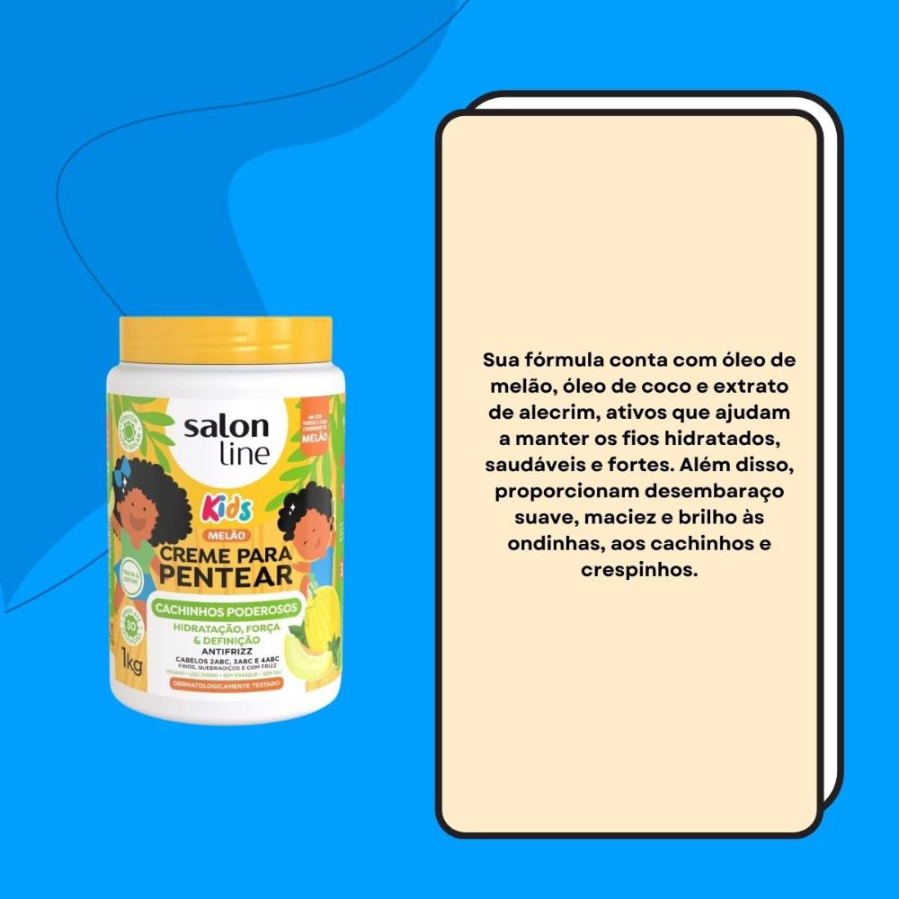Salon Line - Cachinhos Poderosos Kids - Creme para Pentear - 1kg — imagem 3 | Farmácia Resyla