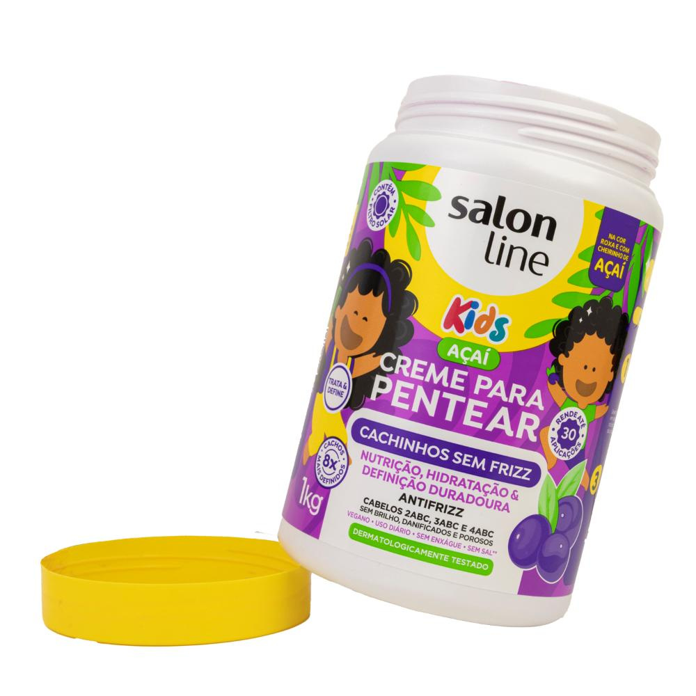 Salon Line Kids - Açaí Cachinhos Sem Frizz - Creme para Pentear - 1000ml — imagem 3 | Farmácia Resyla