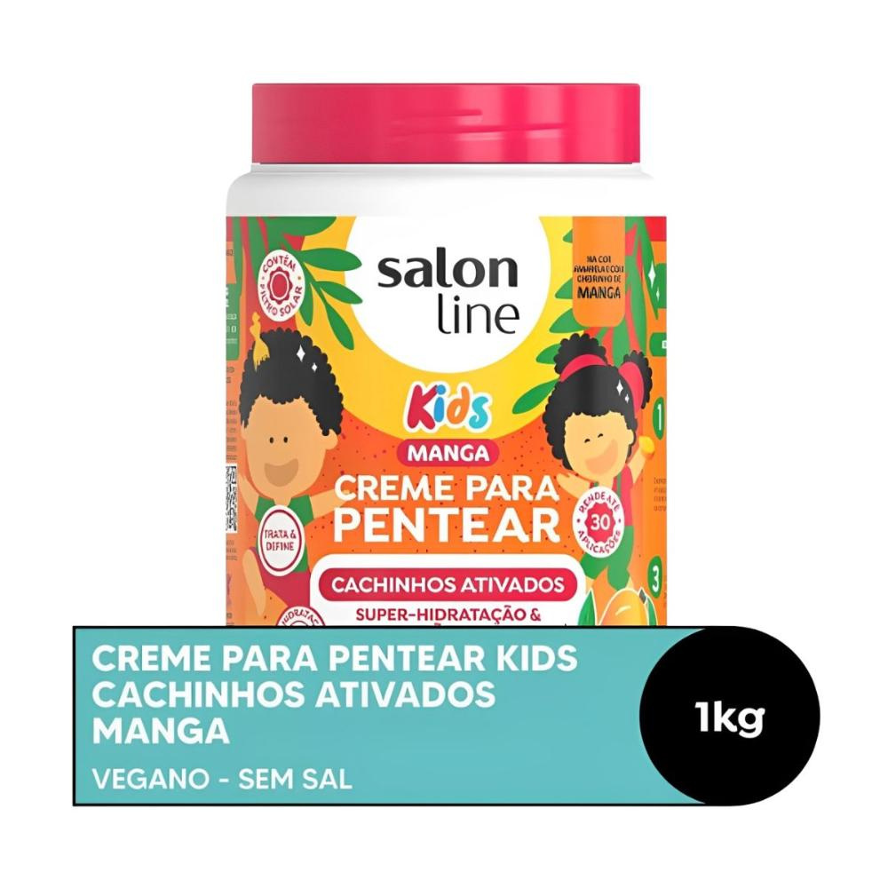 Salon Line Kids - Manga Cachinhos Ativados - Creme para Pentear - 1000ml — imagem 3 | Farmácia Resyla