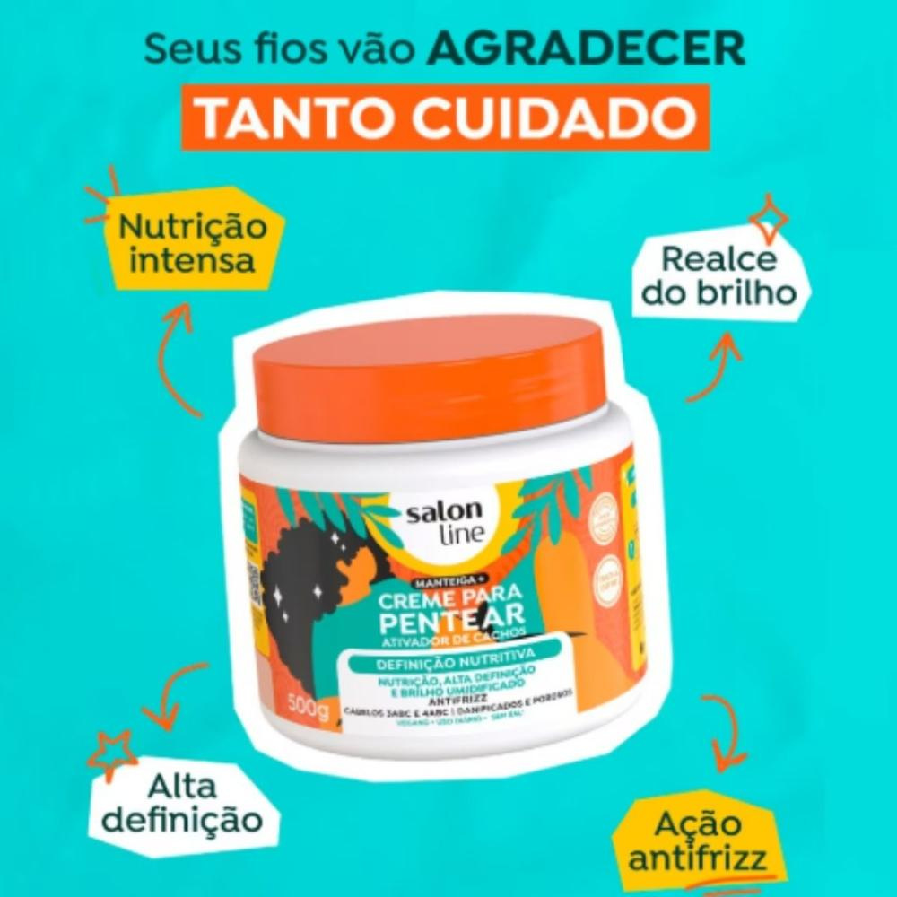 Salon Line - Manteiga Ativador de Cachos - Creme Ativador Capilar - 1kg — imagem 4 | Farmácia Resyla