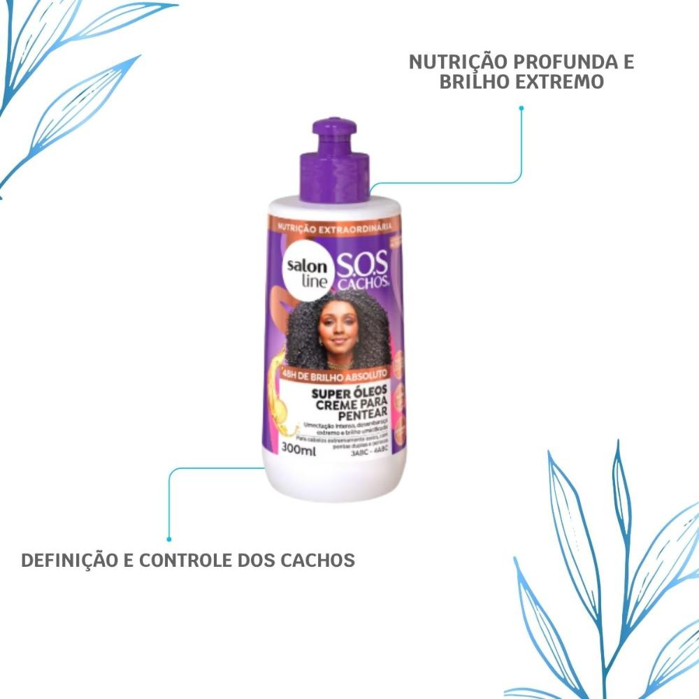 Salon Line S.O.S Cachos Super Óleos Creme - 300ml — imagem 4 | Farmácia Resyla