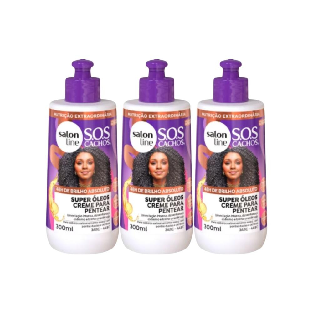 Salon Line S.O.S Cachos Super Óleos Kit 3 Creme - 300ml — Salon Line | Farmácia Resyla