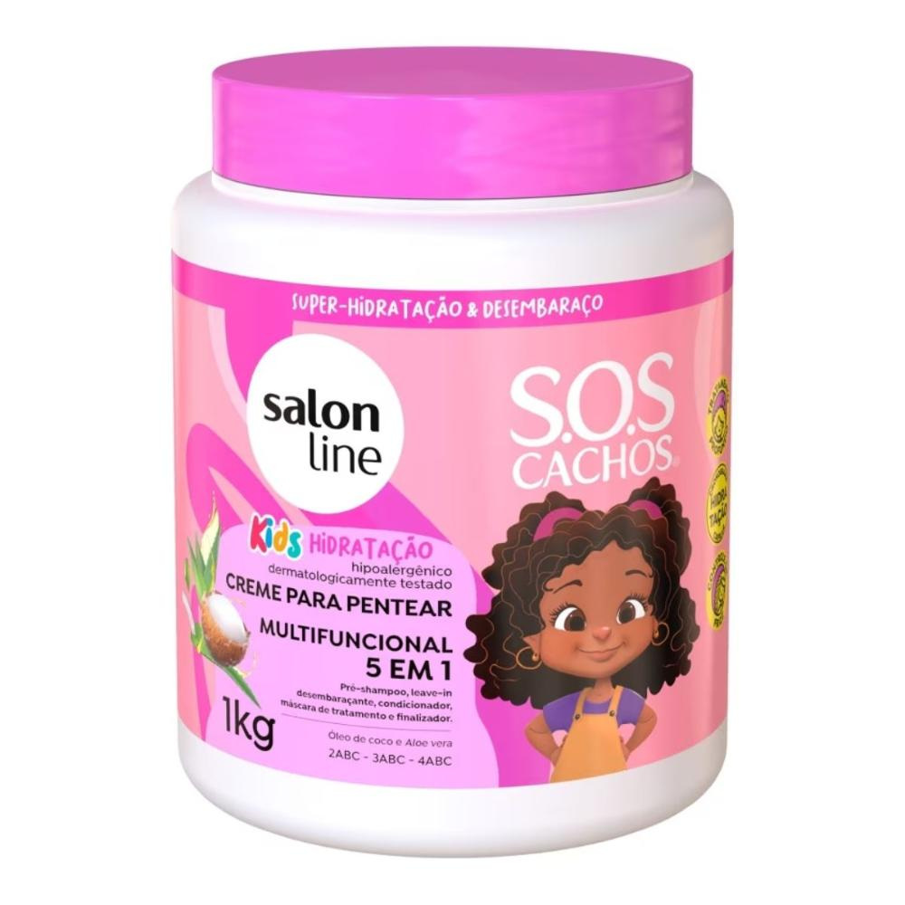 Salon Line - SOS Cachos Kids 5 em 1 - Creme para Pentear - 1kg — Salon Line | Farmácia Resyla