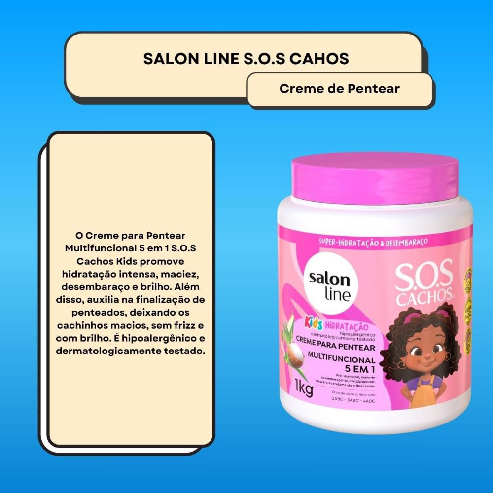 Salon Line - SOS Cachos Kids 5 em 1 - Creme para Pentear - 1kg — imagem 4 | Farmácia Resyla