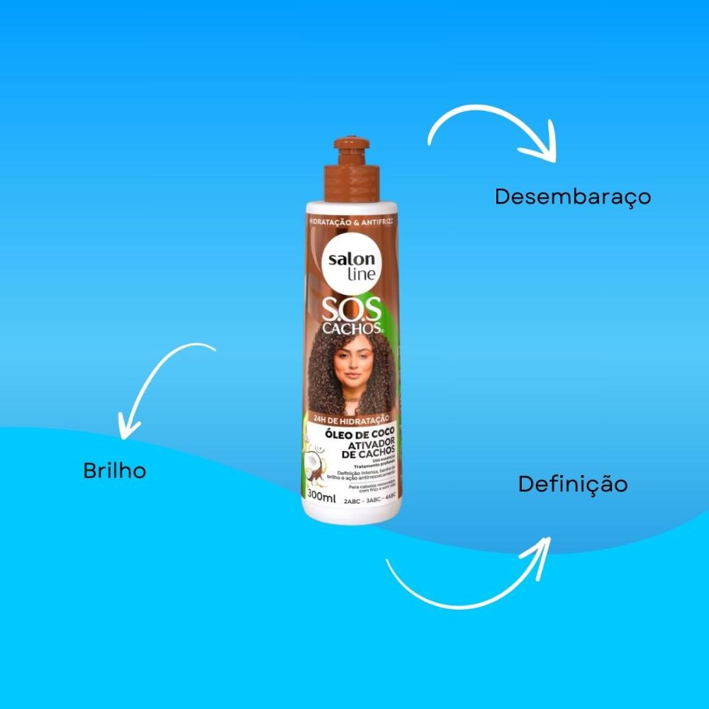 Salon Line SOS Cachos Óleo de Coco Ativador de Cachos 300ml — imagem 4 | Farmácia Resyla