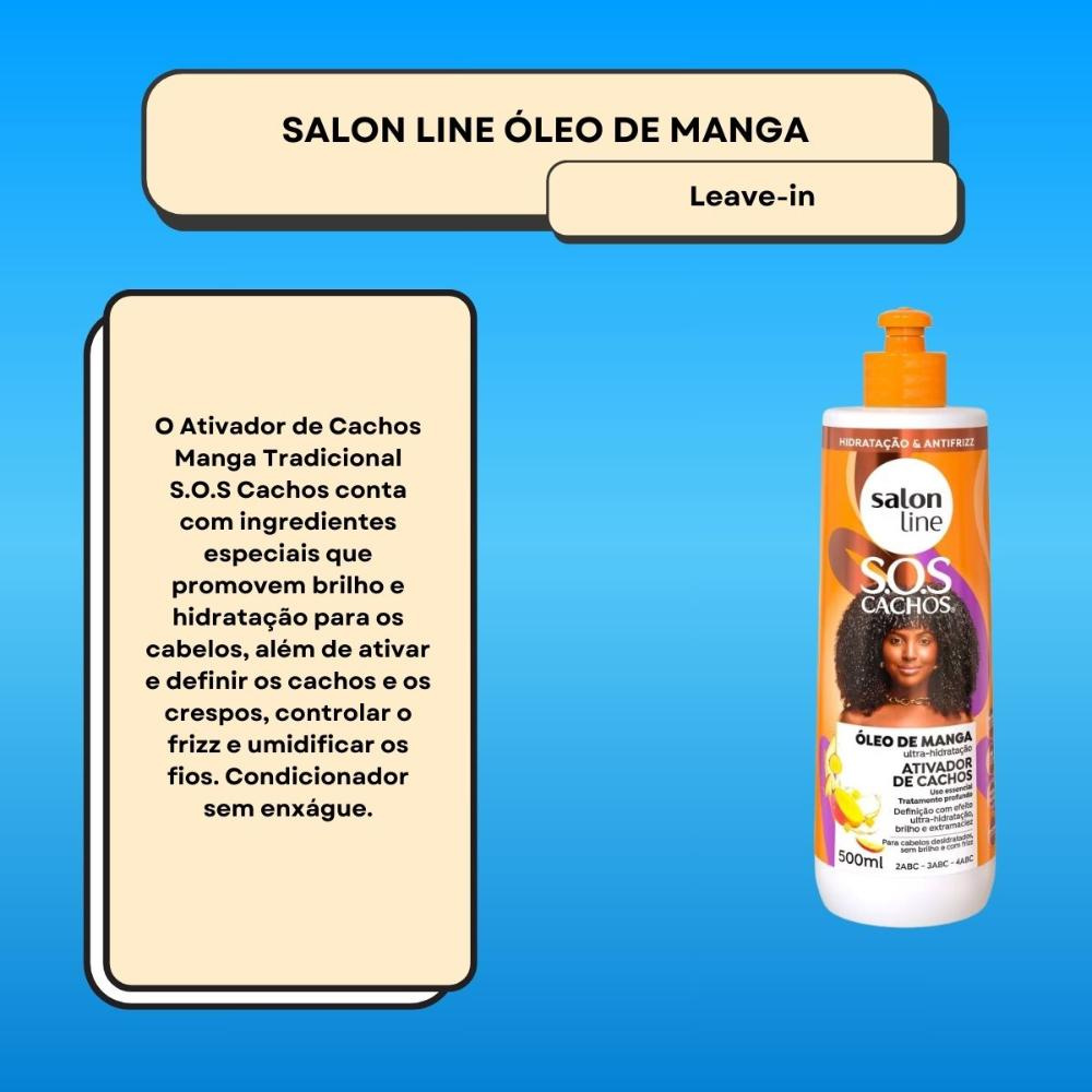 Salon Line SOS Cachos Óleo de Manga Ativador de Cachos - 500ml — imagem 3 | Farmácia Resyla