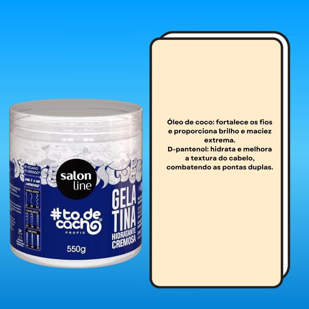 Salon Line #todecacho Gelatina Hidratante Cremosa 550g — imagem 3 | Farmácia Resyla