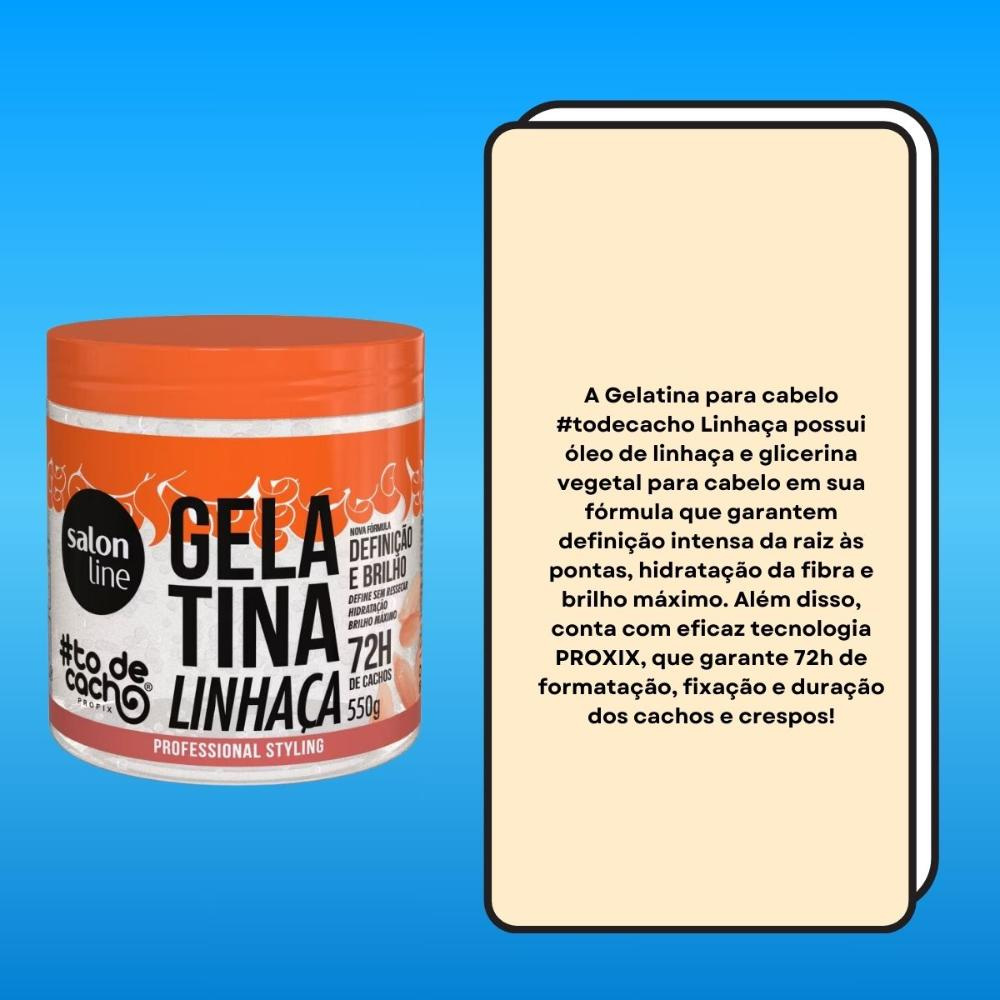 Salon Line #todecacho Gelatina Linhaça 550g — imagem 3 | Farmácia Resyla