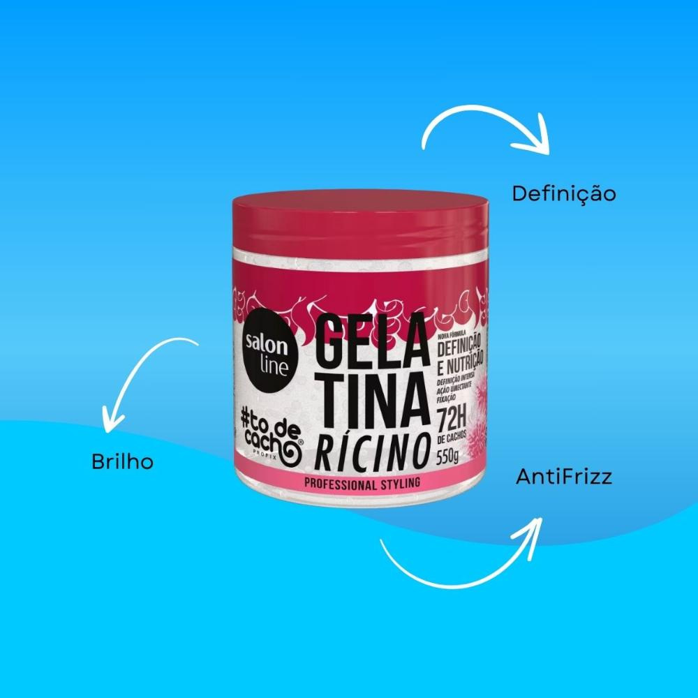 Salon Line #todecacho Gelatina Óleo de Rícino 550g — imagem 4 | Farmácia Resyla