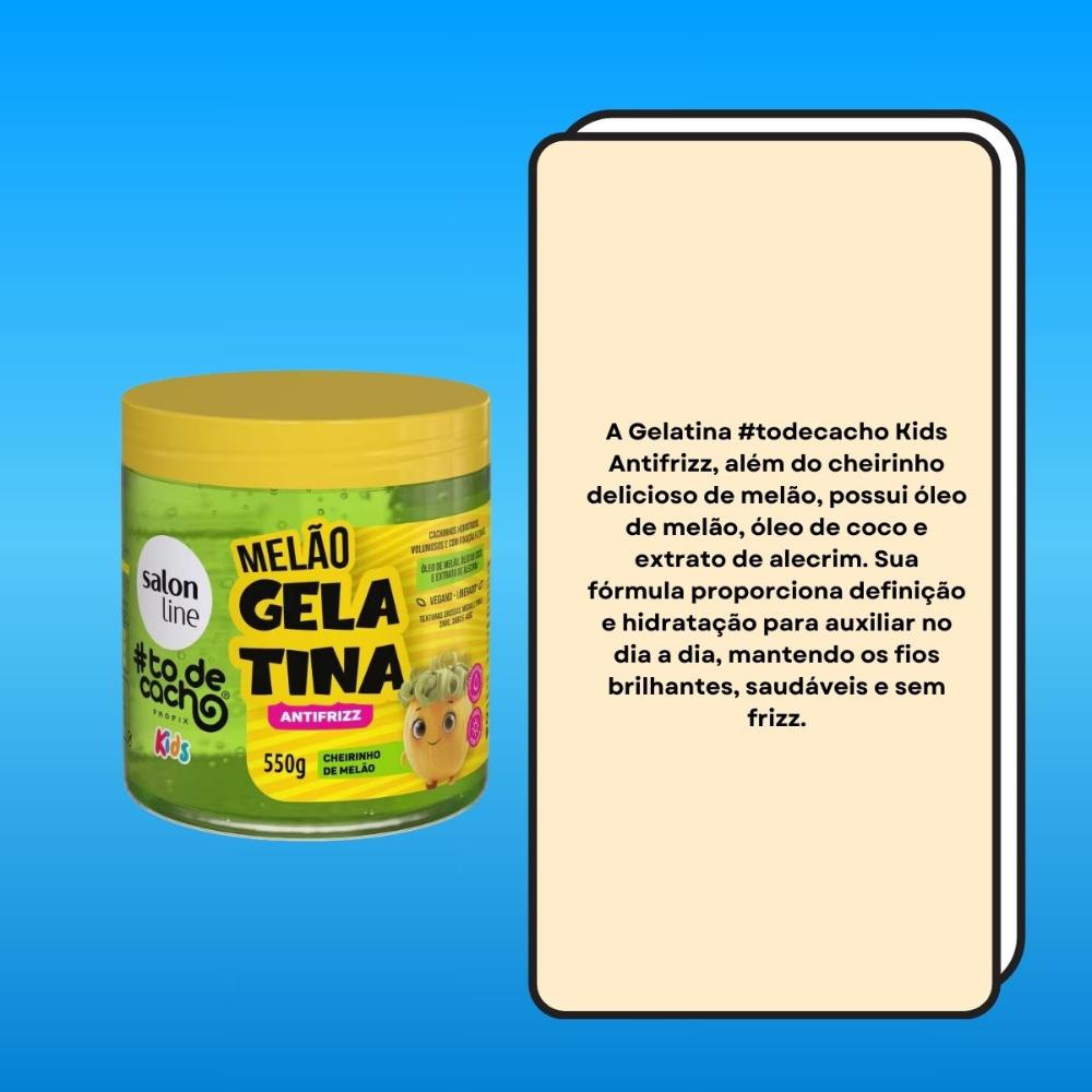 Salon Line #todecacho Kids Gelatina Melão Antifrizz 550g — imagem 3 | Farmácia Resyla