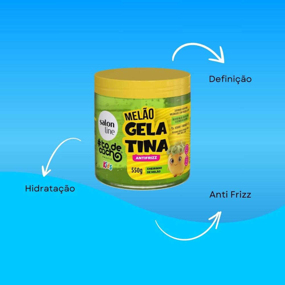 Salon Line #todecacho Kids Gelatina Melão Antifrizz 550g — imagem 4 | Farmácia Resyla