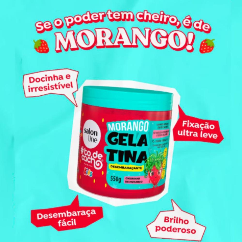 Salon Line #todecacho Kids Morango Gelatina – 550?g — imagem 3 | Farmácia Resyla