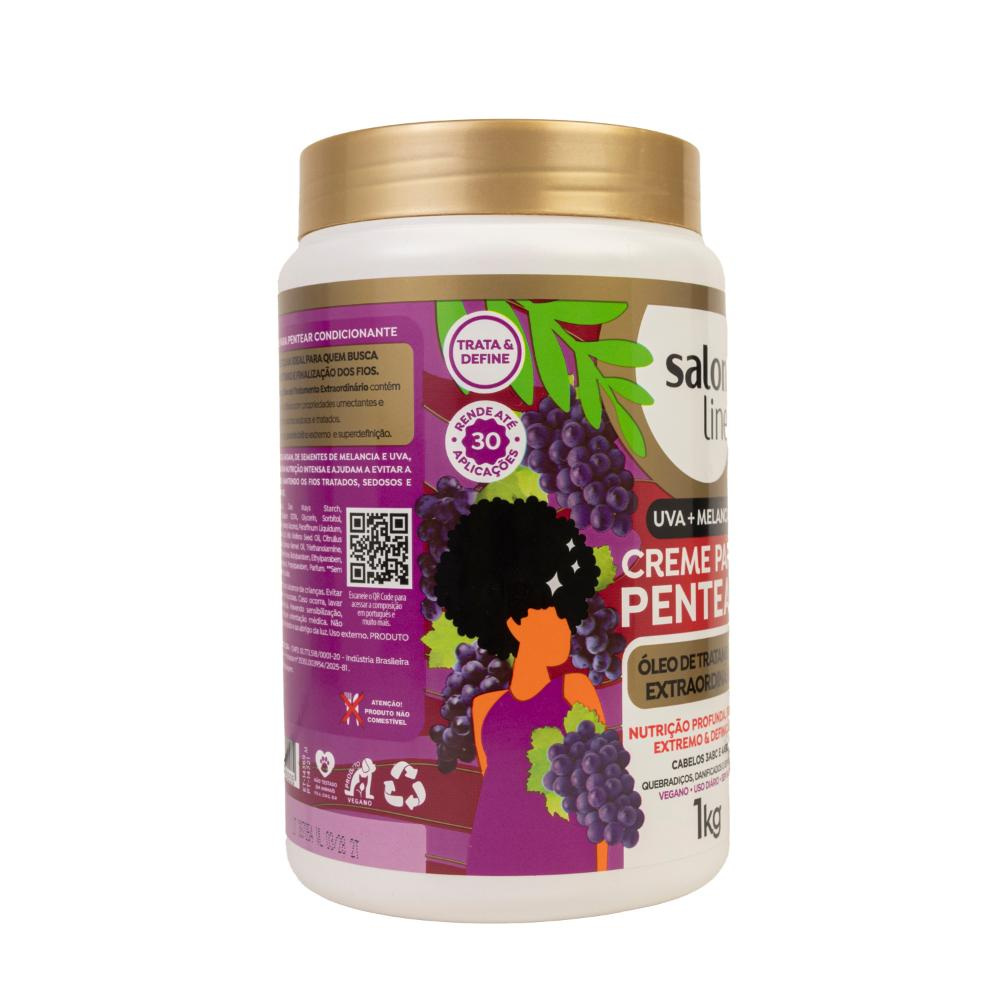 Salon Line - Uva + Melancia - Creme para Pentear - 1000ml — imagem 2 | Farmácia Resyla